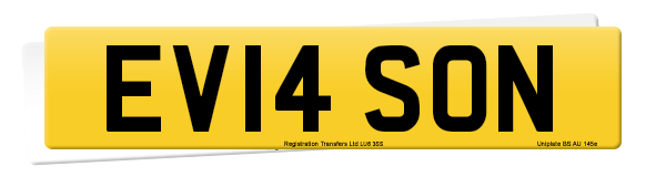 Registration number EV14 SON